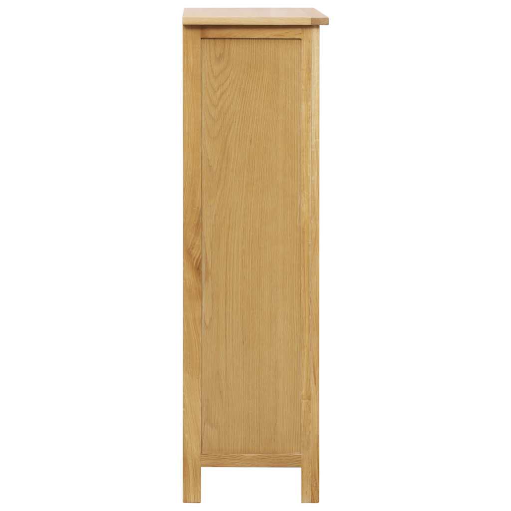 Mueble zapatero de madera maciza de roble 76x37x105 cm - Vetonek