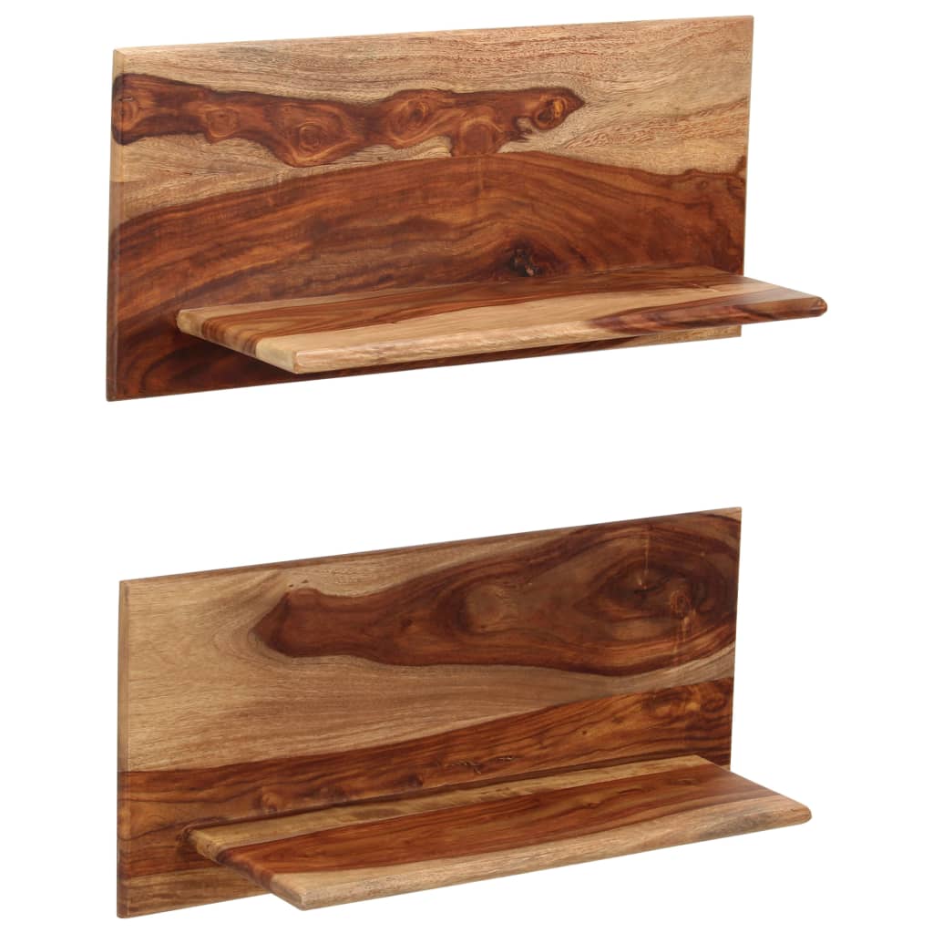 Vetonek Estantes de pared 2 uds madera maciza de sheesham 58x26x20 cm