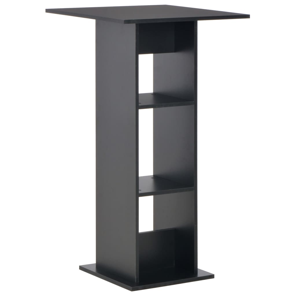 Vetonek Mesa de bar color negro 60x60x110 cm