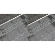 Desagüe lineal de ducha 2 piezas 930x140 mm acero inoxidable v7302 Vetonek