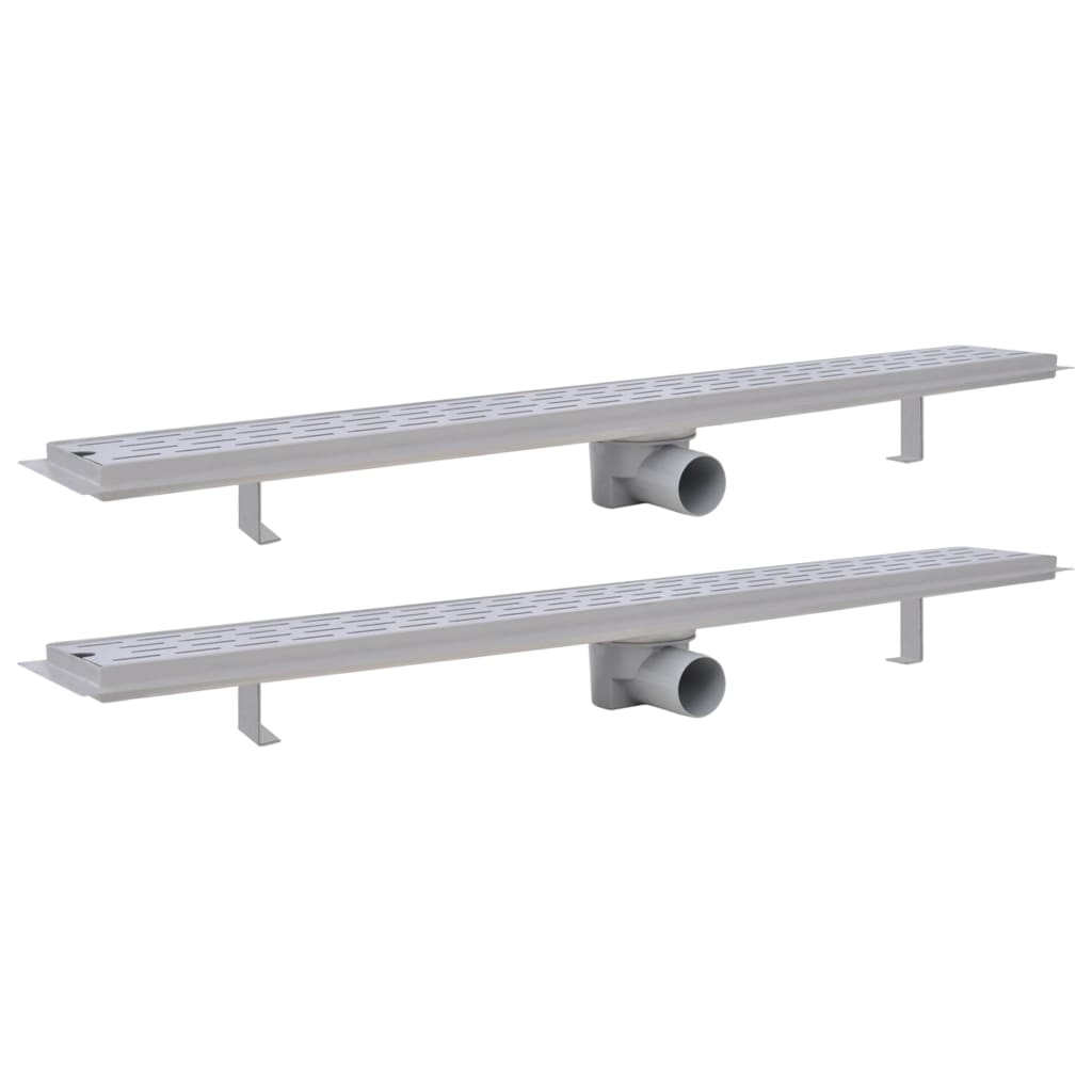Vetonek Desagüe lineal de ducha 2 piezas 930x140 mm acero inoxidable