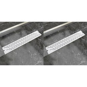 Desagüe ducha lineal 2 pzs curvas 630x140 mm acero inoxidable v7395 Vetonek