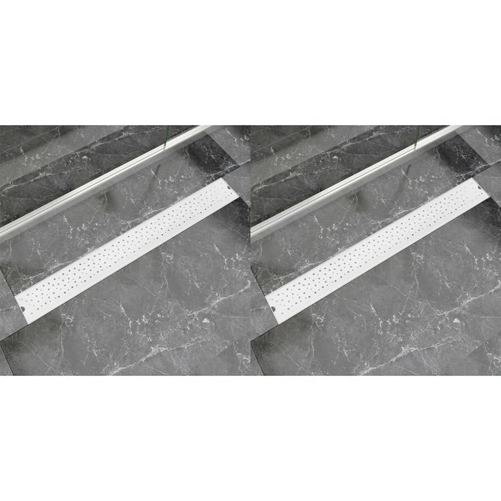 Desagüe ducha lineal 2 pzs burbuja 930x140 mm acero inoxidable v7487 Vetonek