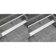 Desagüe ducha lineal 2 pzs burbuja 1030x140 mm acero inoxidable v7494 Vetonek