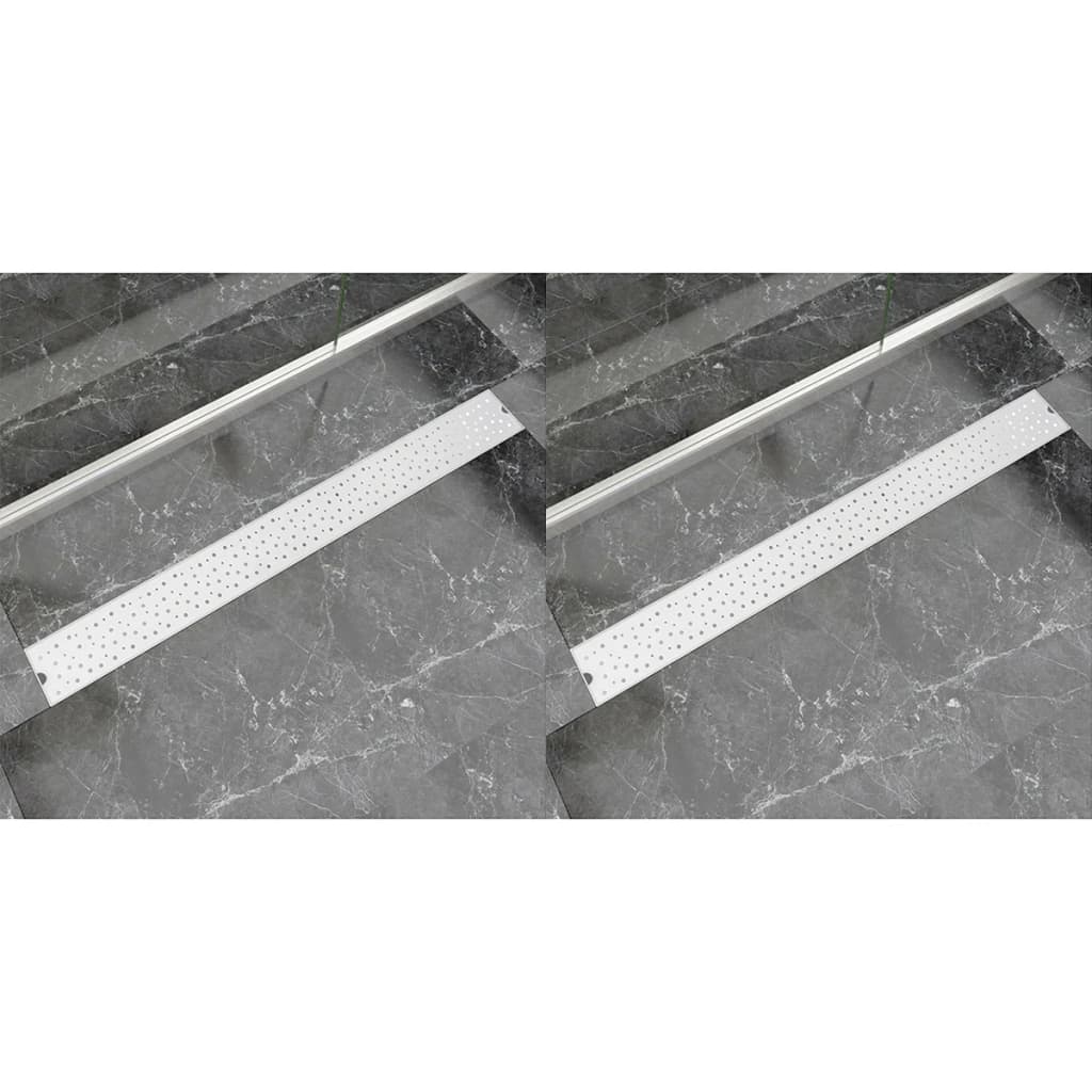 Desagüe ducha lineal 2 pzs burbuja 1030x140 mm acero inoxidable v7494 Vetonek