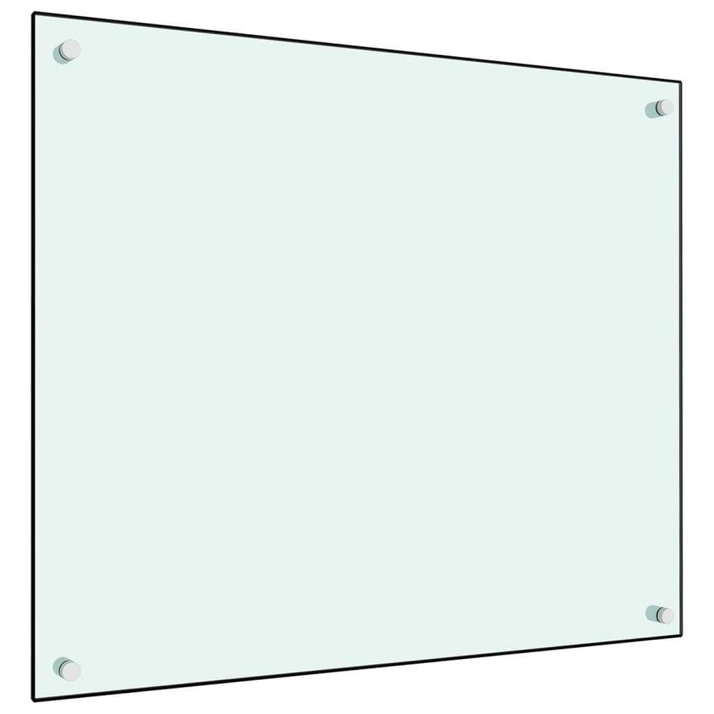 Vetonek Protección salpicaduras cocina vidrio templado blanco 70x60 cm