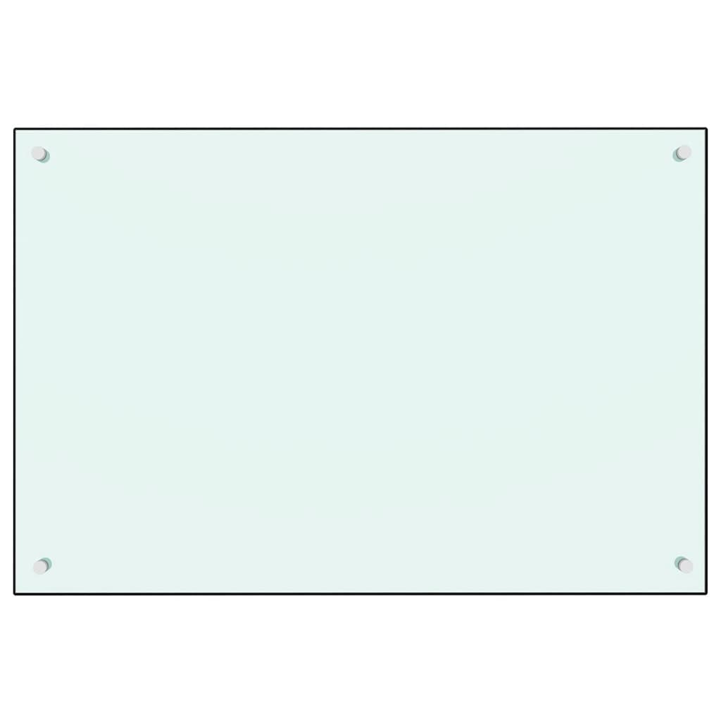 Protección salpicaduras cocina vidrio templado blanco 90x60 cm