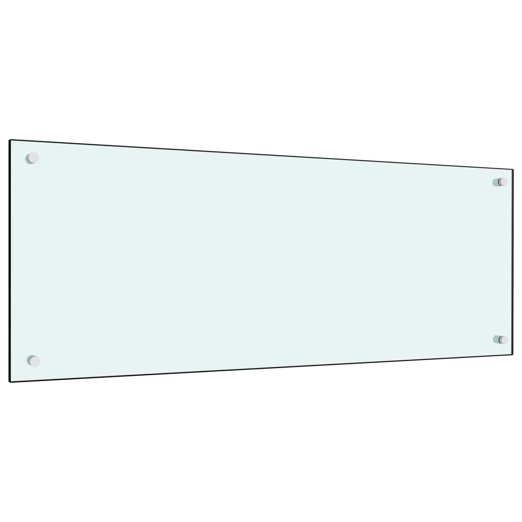  Vetonek Protección salpicaduras cocina vidrio templado blanco 100x40 cm