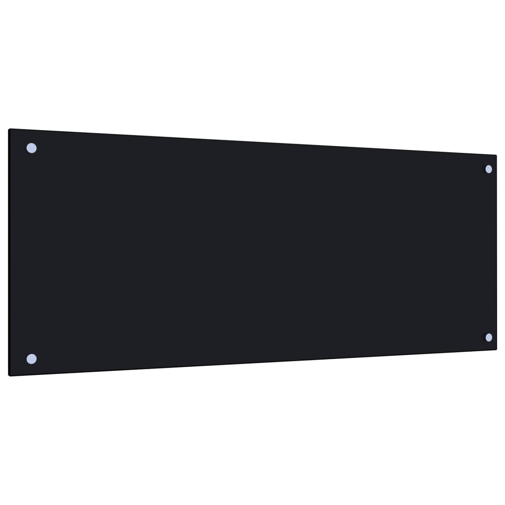  Vetonek Protección salpicaduras cocina vidrio templado negro 100x40 cm