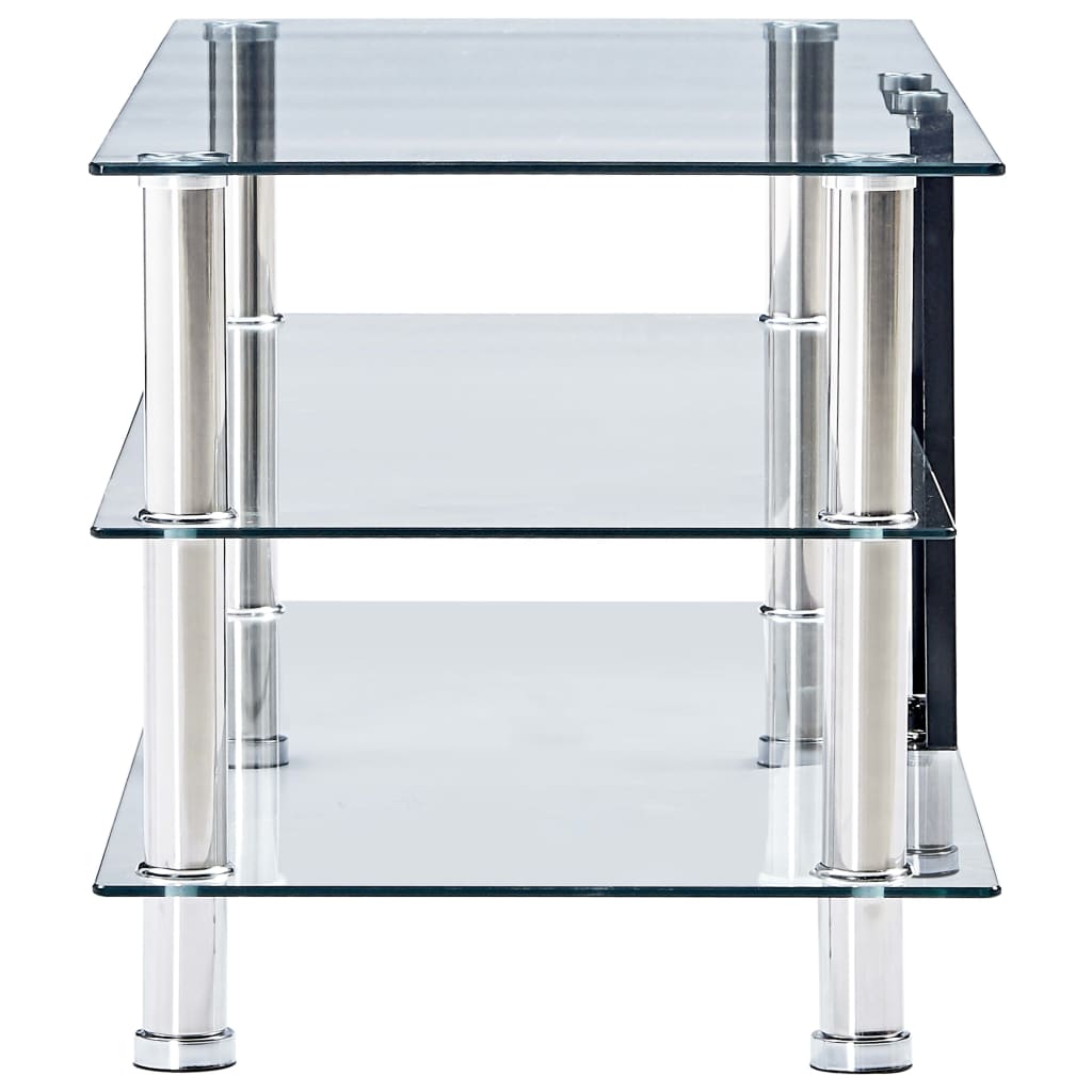 Transparent temperate glass TV cabinet 150x40x40 cm