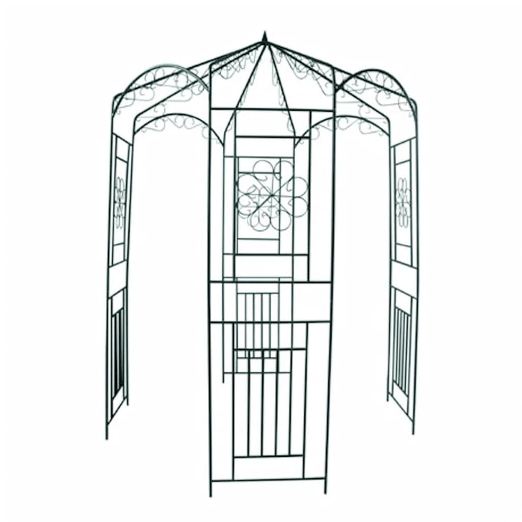 Arco de jardín 250 cm verde oscuro