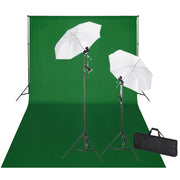 Kit de estudio fotográfico telón verde croma 600x300 y luces v1762 Vetonek