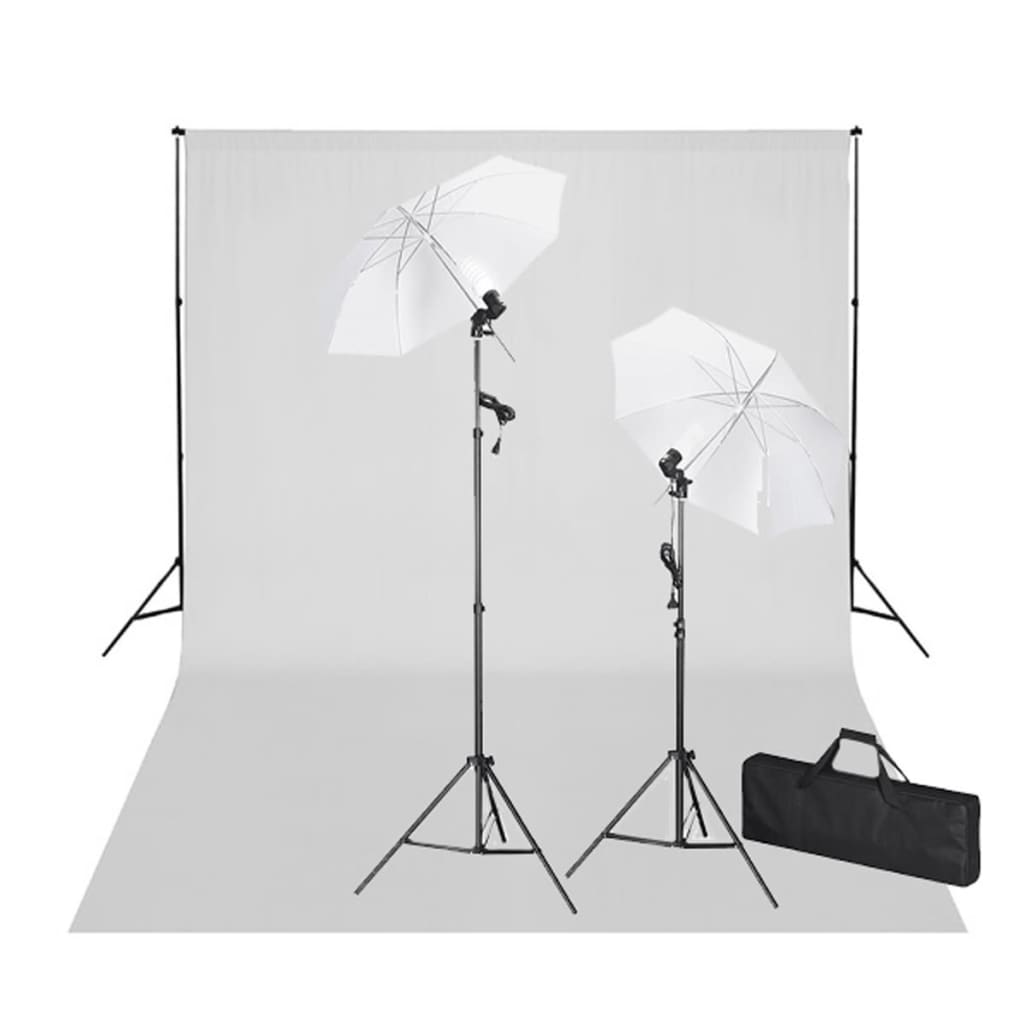 Kit de estudio telón fondo blanco 600x300 cm y luces v1786 Vetonek