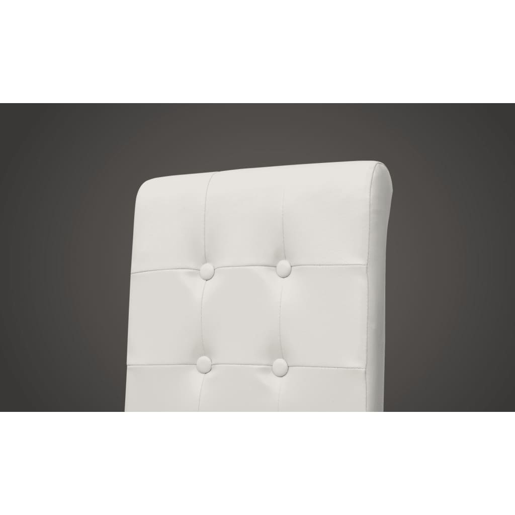 Sillas de comedor 4 unidades cuero sintético blanco vidaXL