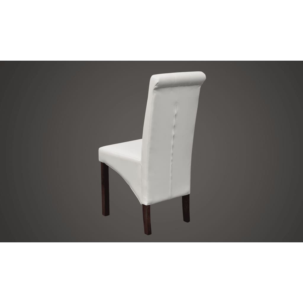 Sillas de comedor 6 uds cuero sintético blanco vidaXL