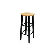 Set mesa de desayuno/comedor madera marrón con acero negro - Vetonek