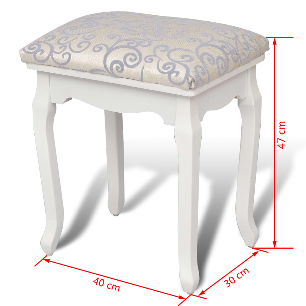 Warm white tabing stool