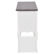 Mueble consola con 6 cajones madera marrón y blanco v6642 - Vetonek