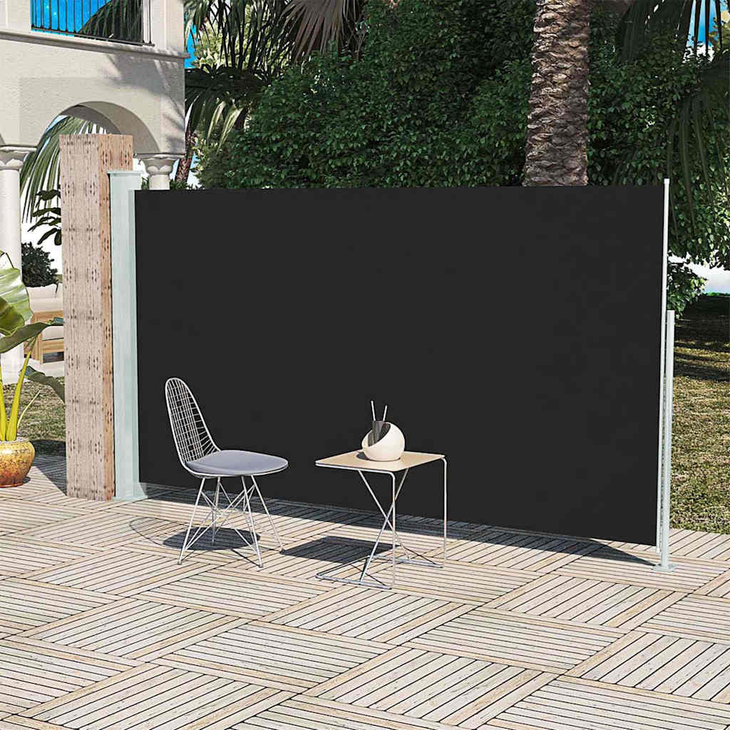 Vetonek Toldo lateral de jardín o terraza 160x300 cm negro 