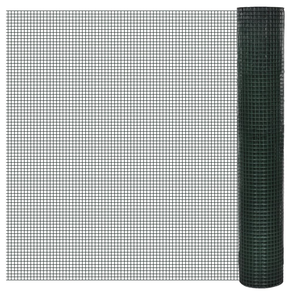 Vetonek Alambrada gallinero galvanizada recubrimiento PVC verde 10x1 m