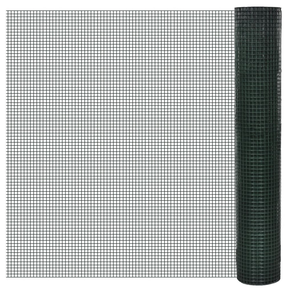 Vetonek Alambrada gallinero galvanizada recubrimiento PVC verde 10x1 m