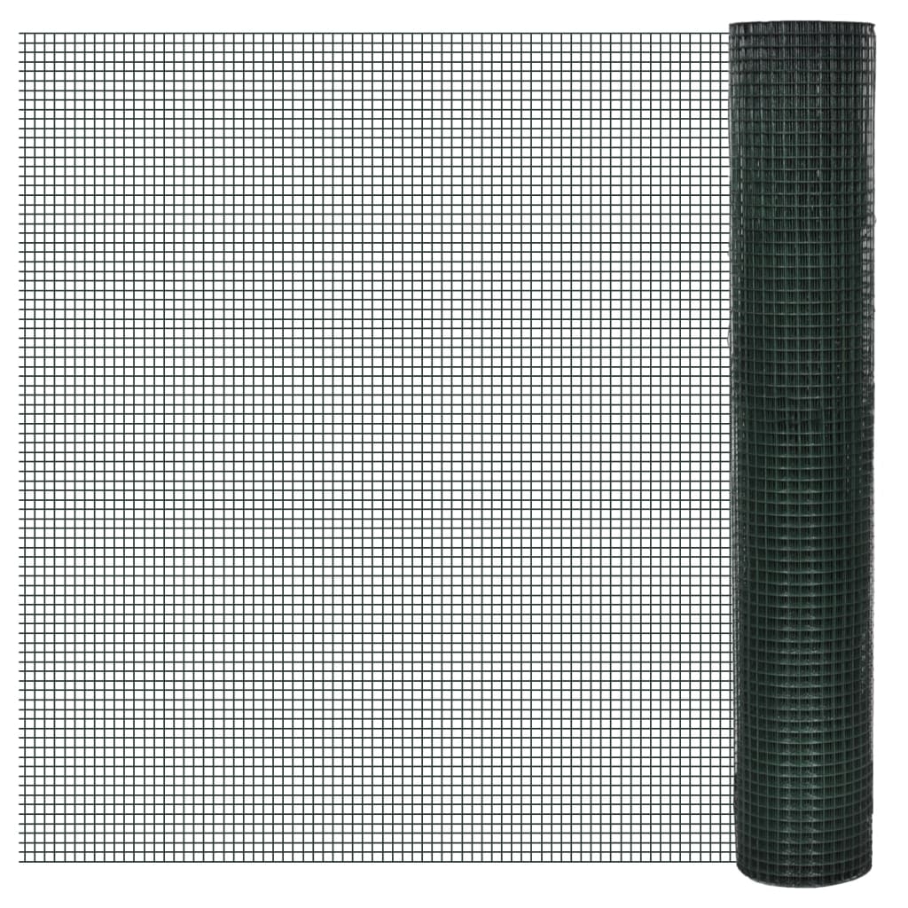 Vetonek Alambrada gallinero galvanizada recubrimiento PVC verde 10x1 m