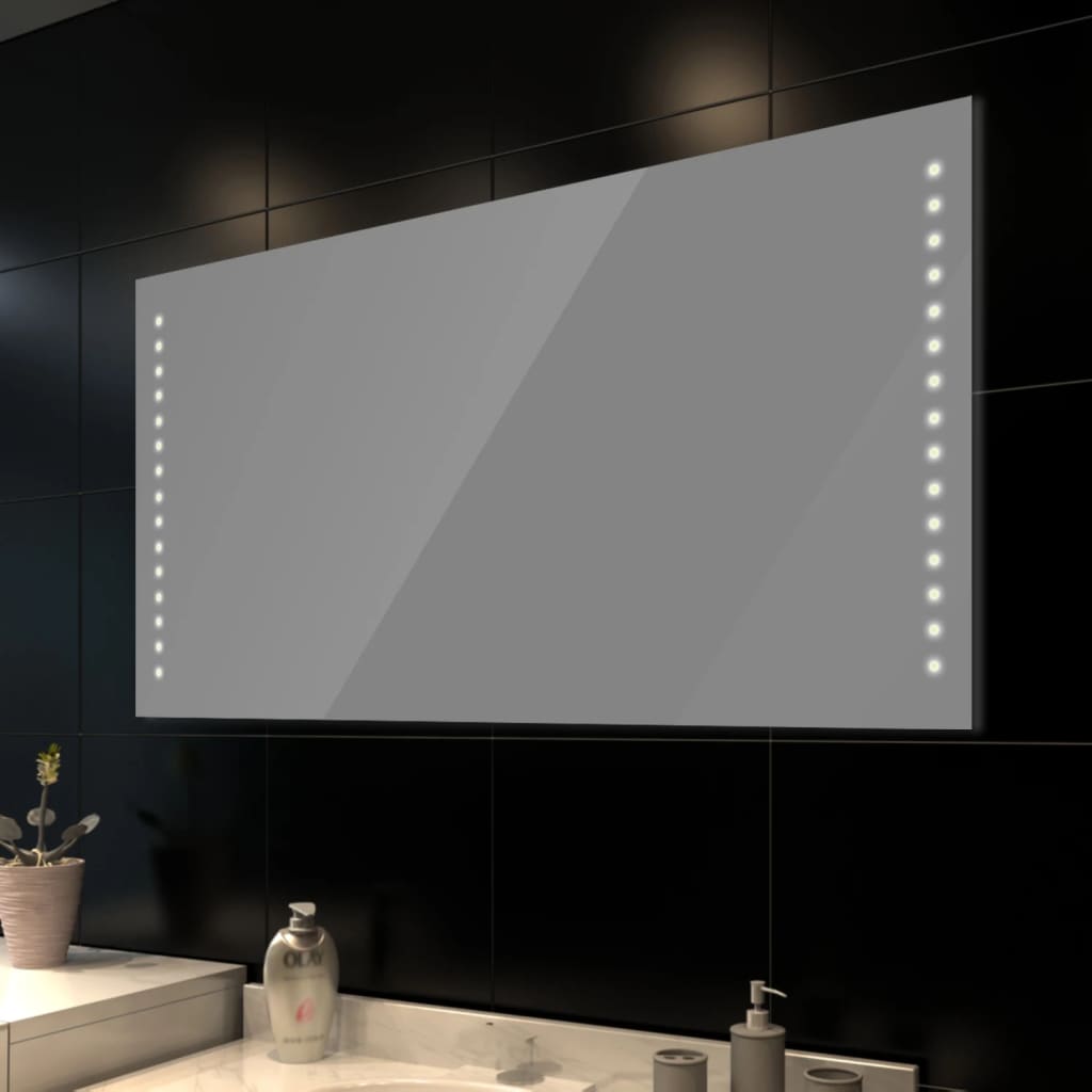 Vetonek Espejo de pared con luces LED 100x60 cm 