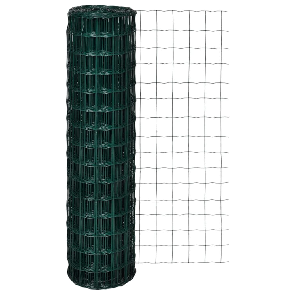 Vetonek Set de euro valla acero verde 10x1,5 m