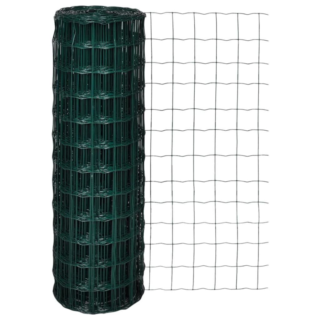 Vetonek Set de euro valla acero verde 25x1,2 m