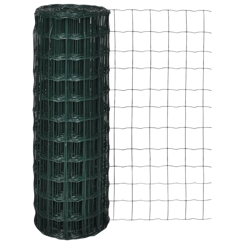 Vetonek Set de euro valla acero verde 10x1,5 m