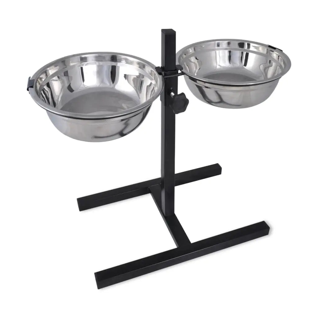 Soporte De Alimentación Ajustable Mascota 2X4.1L Tazón Inoxidable