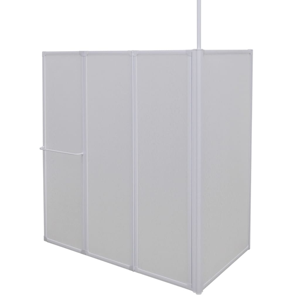 Mampara de ducha de pared en forma L 4 paneles plegables 70x120x137 cm vidaXL