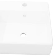 Lavabo lujoso cuadrado cerámica orificio de grifo 41x41 cm v9924 - Vetonek