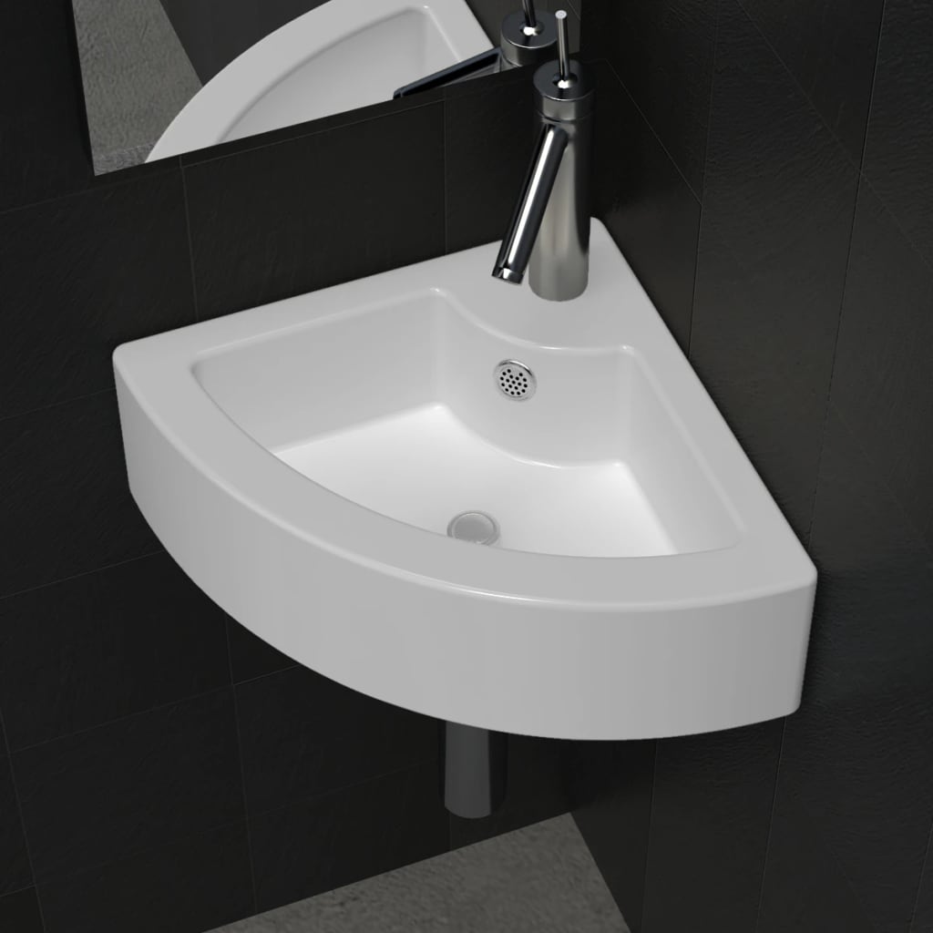 Vetonek Lavabo con rebosadero blanco 45x32x12,5 cm