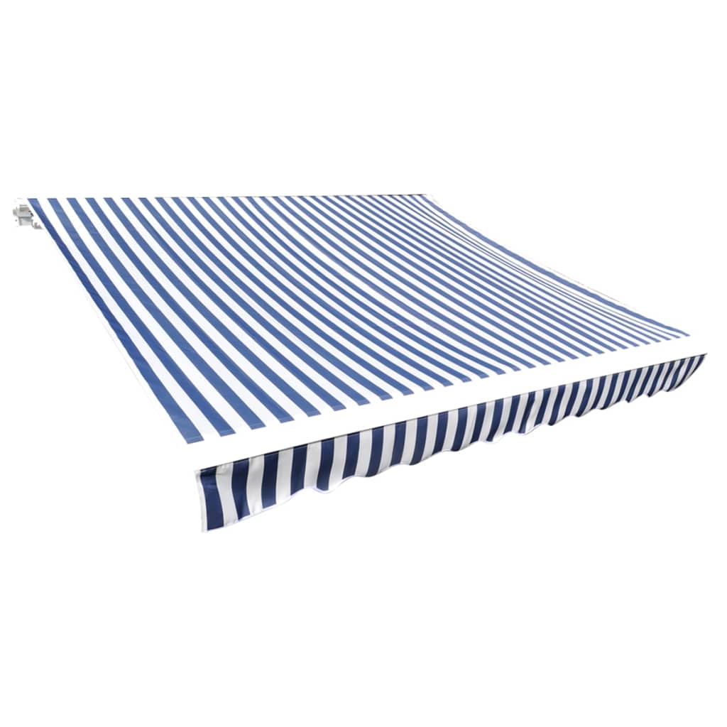 Vetonek Toldo de lona azul y blanco 4x3 m (sin estructura)