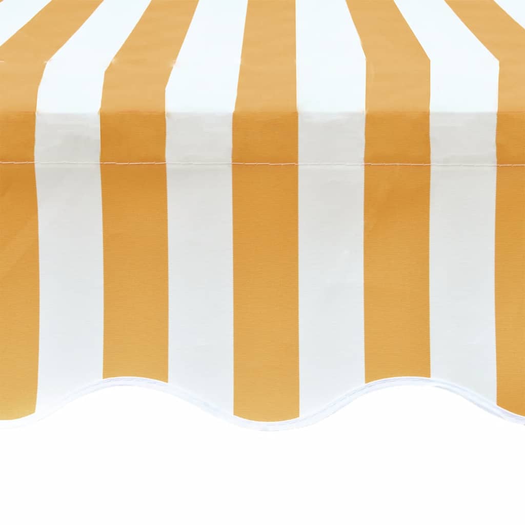 Toldo de lona amarillo y blanco 4x3 m (sin estructura) vidaXL