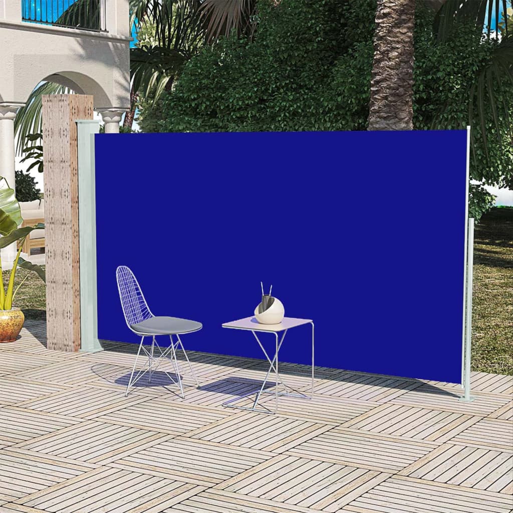 Vetonek Toldo lateral de jardín o terraza azul 160x300 cm  