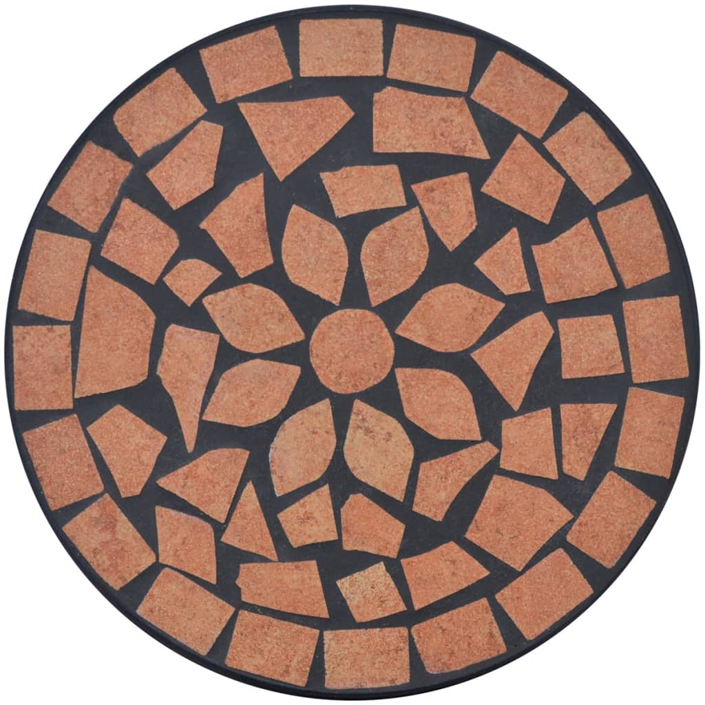 Mesita auxiliar para plantas mosaico terracota