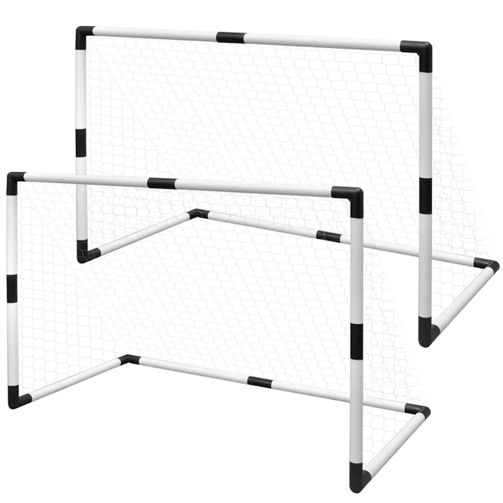 Vetonek Mini porterías de fútbol 2 unidades 91,5x48x61 cm