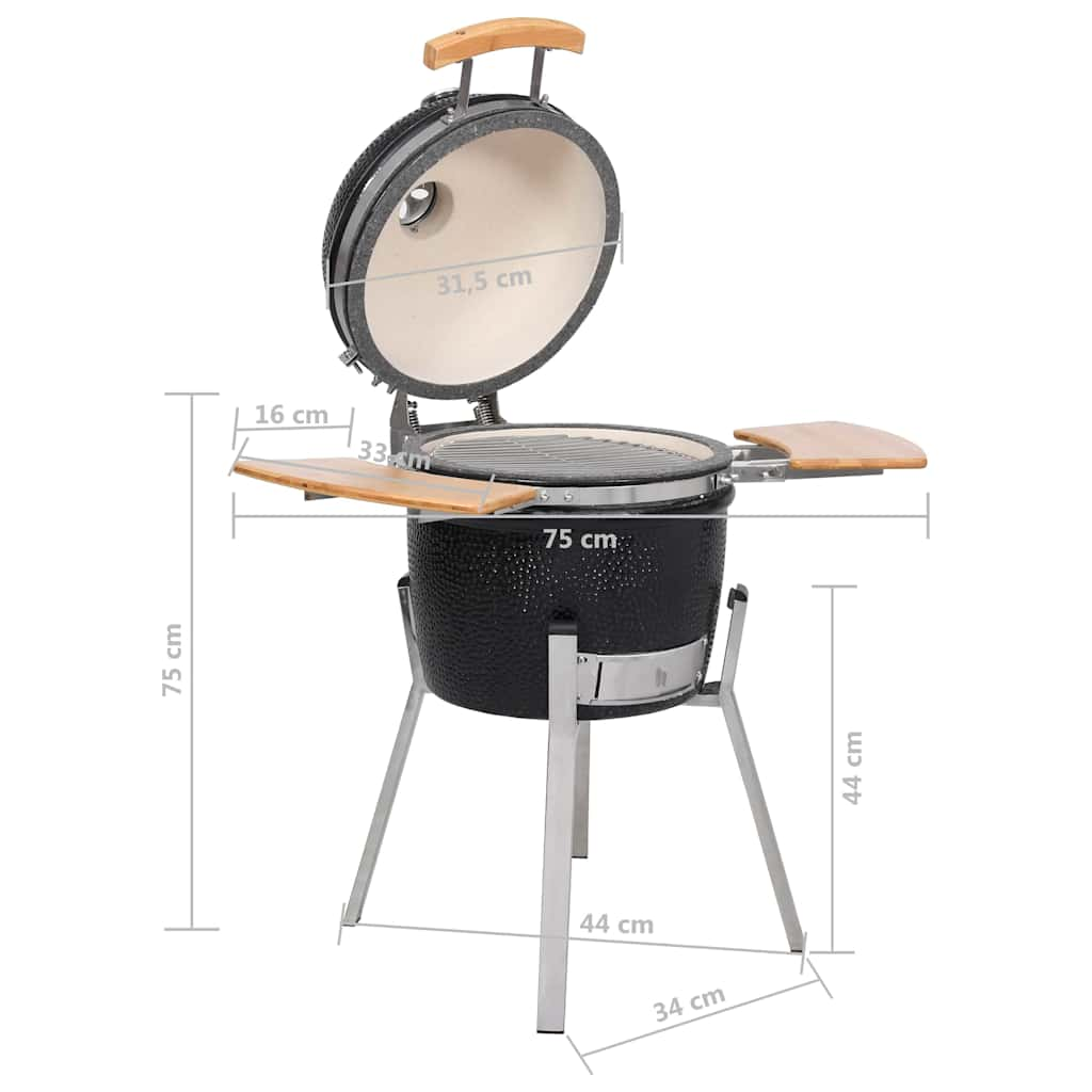 Kamado Barbacoa Parrilla Quemador Cerámica 76 Cm vidaXL