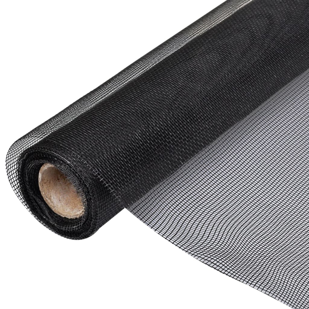 Vetonek Malla mosquitera de fibra de vidrio negra 100x500 cm