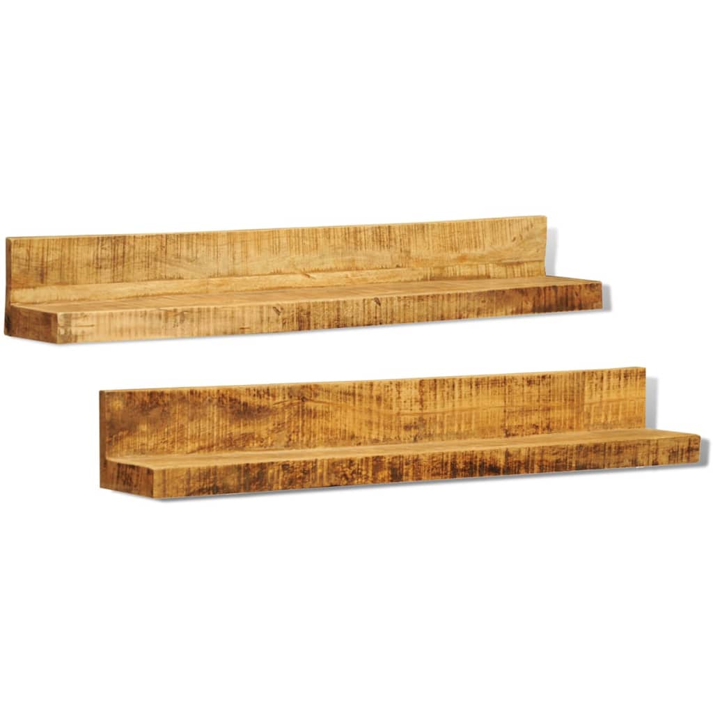 Vetonek Estantes de pared 2 uds madera maciza