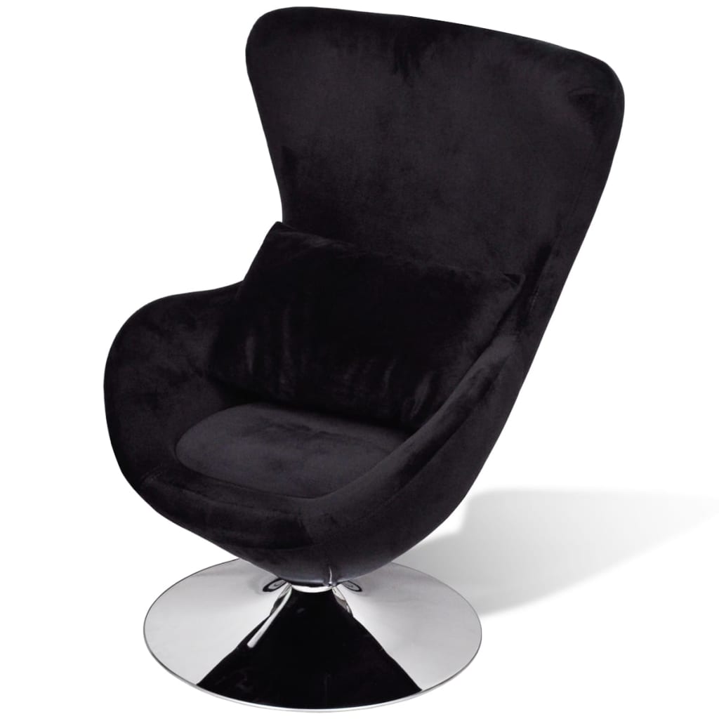 Vetonek Sillón en forma de huevo negro 