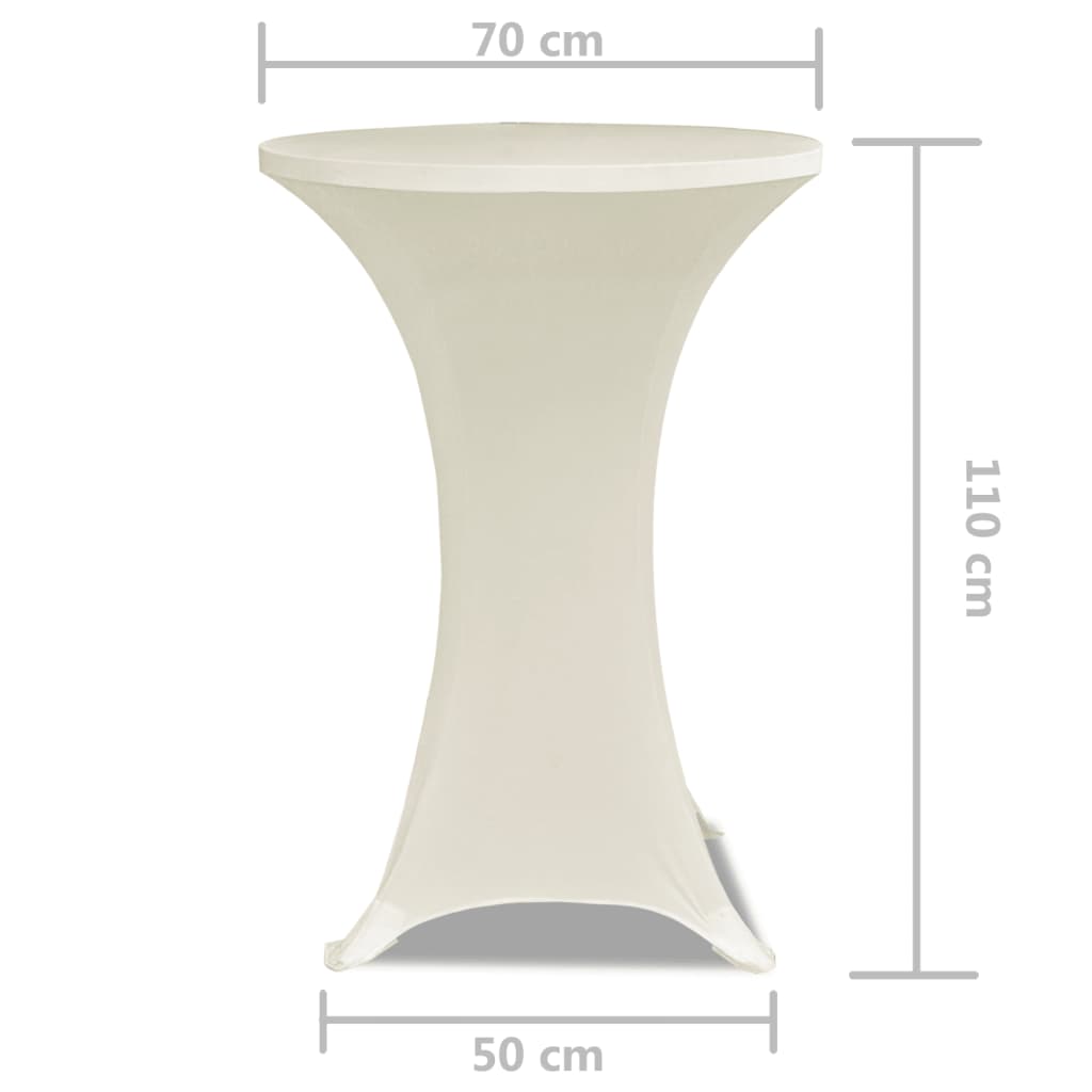 2 CREAM CREAM COLOR TABLES FOR FOOT TABLE - 70 CM Diameter