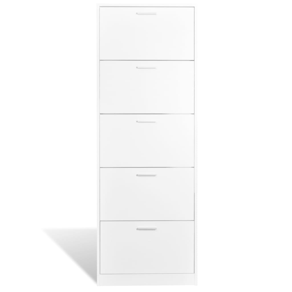 Mueble zapatero blanco con 5 compartimentos - Vetonek