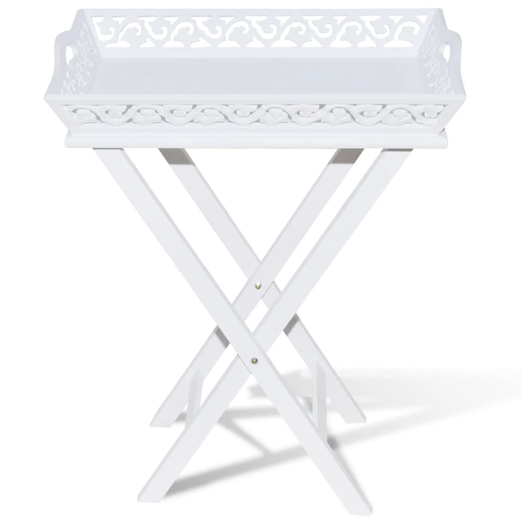 Auxiliary table with white tray