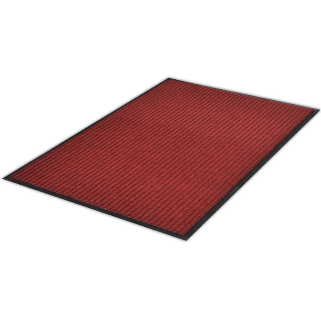 Alfombra de entrada de PVC roja, 120 x 180 cm