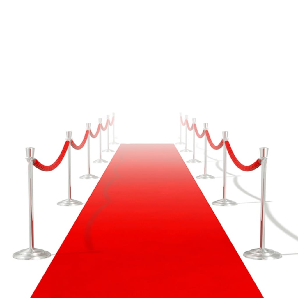 Alfombra de pasillo Vetonek roja 1 x 5 m, muy densa 400 g / m²