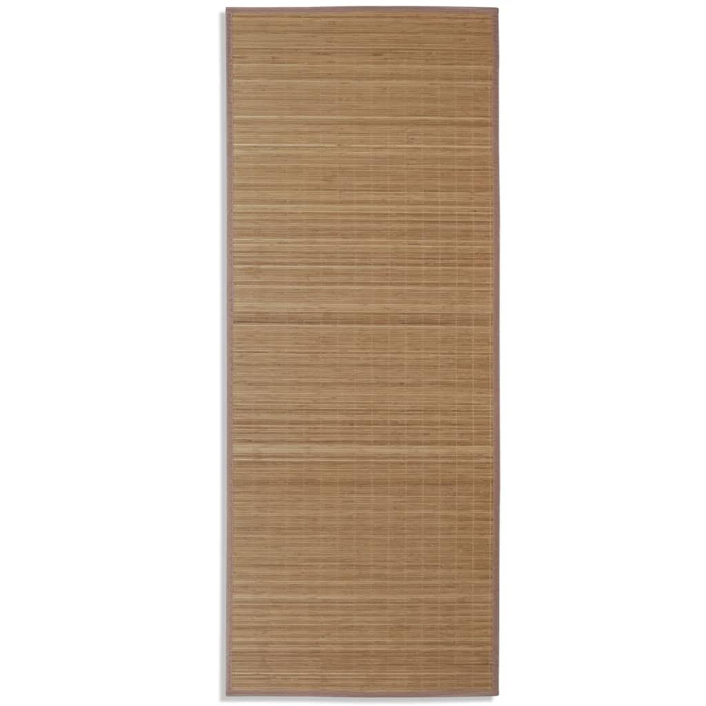 Carpet de bambu marrom retangular 80 x 200 cm