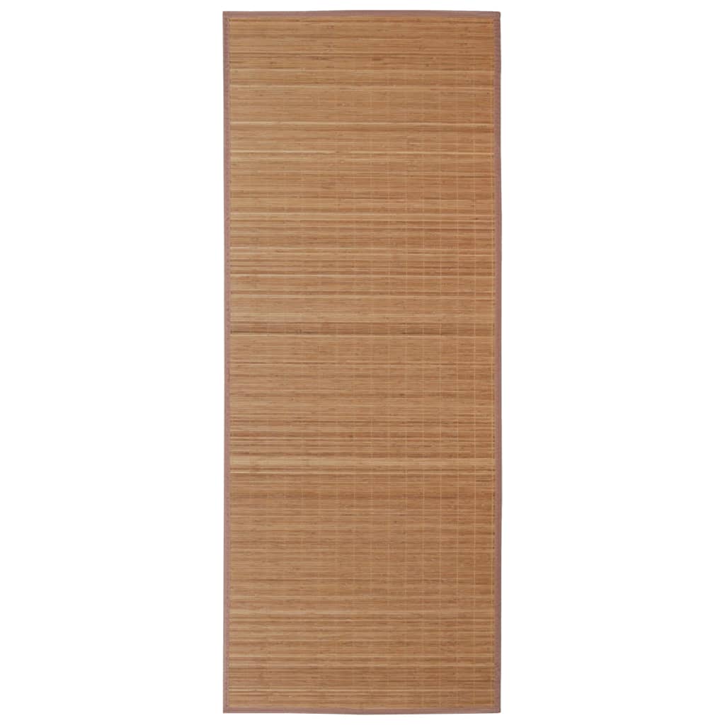 Carpete de bambu marrom retangular 150 x 200 cm